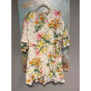 SUNDAY SALE 🎉🌸💞 NWT Davi & Dani Floral Faux Wrap Dress Spring Sz Medium